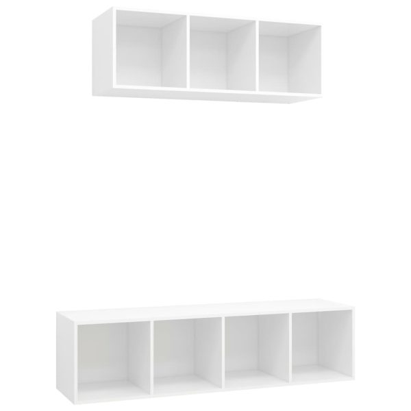 Smethwick 2 Piece TV Cabinet Set Engineered Wood – White