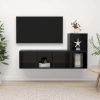 Orlando 2 Piece TV Cabinet Set Engineered Wood – High Gloss Black