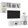 Casper 4 Piece TV Cabinet Set Engineered Wood – White