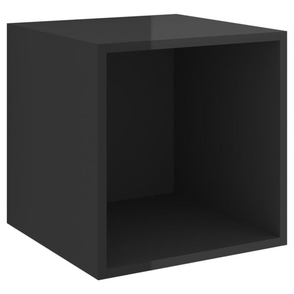 Casper 4 Piece TV Cabinet Set Engineered Wood – High Gloss Black