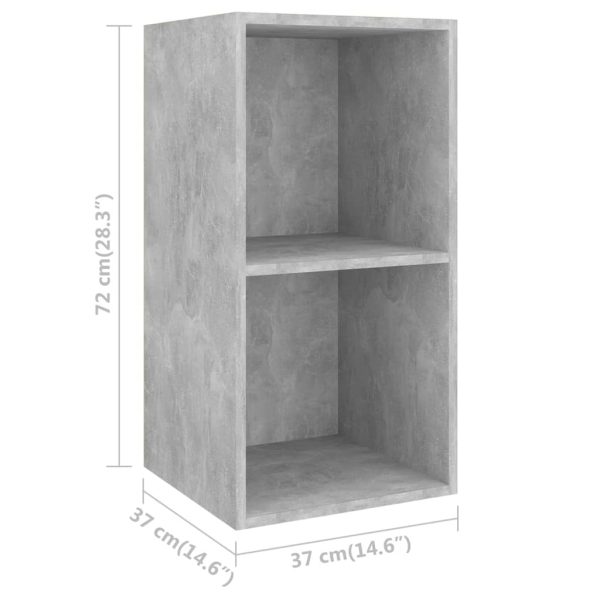 Dover 4 Piece TV Cabinet Set Engineered Wood – Concrete Grey