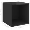 Waukegan 3 Piece TV Cabinet Set Engineered Wood – High Gloss Black