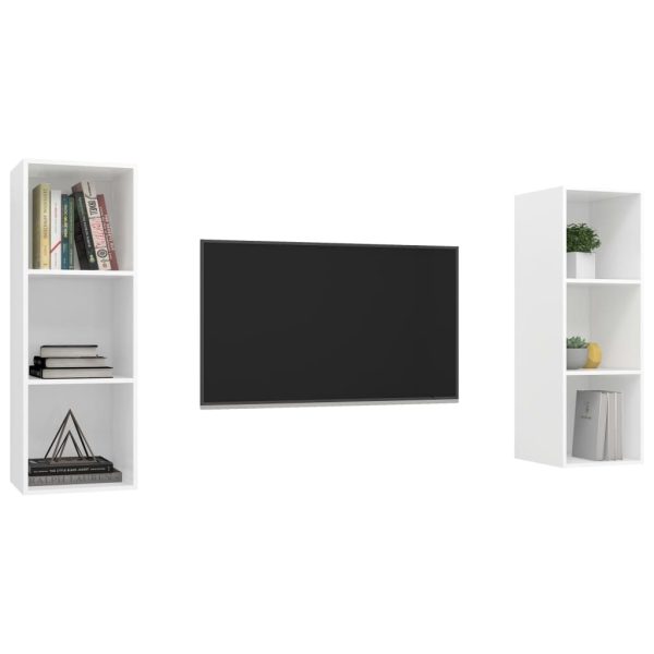 Picayune Wall-mounted TV Cabinets 2 pcs Engineered Wood – White