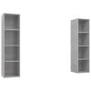 Grants Wall-mounted TV Cabinets 2 pcs Engineered Wood – Concrete Grey