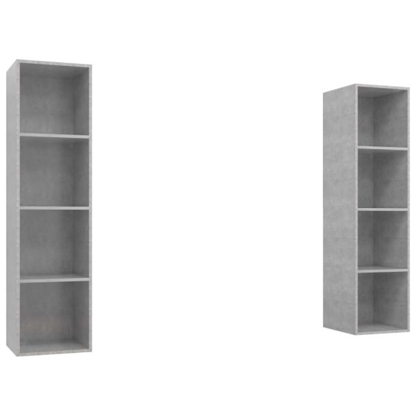 Grants Wall-mounted TV Cabinets 2 pcs Engineered Wood – Concrete Grey
