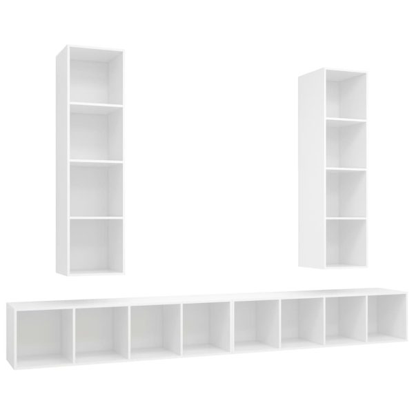 Cockermouth Wall-mounted TV Cabinets 4 pcs Engineered Wood – White