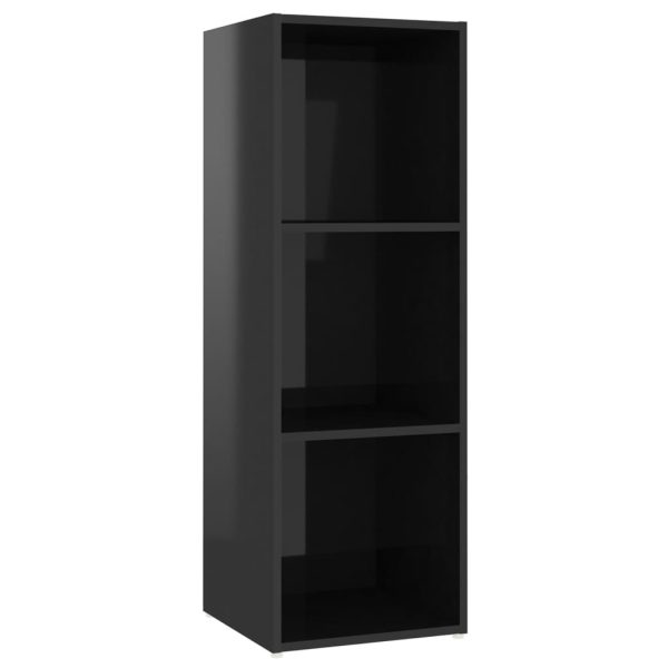 Bridgnorth TV Cabinets 2 pcs Engineered Wood – 107x35x37 cm, High Gloss Black