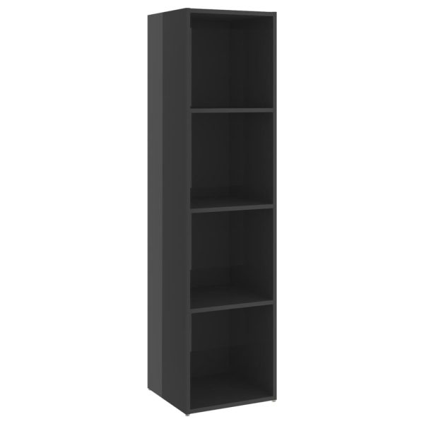 Bridgnorth TV Cabinets 2 pcs Engineered Wood – 142.5x35x36.5 cm, High Gloss Grey