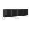 Bridgnorth TV Cabinets 2 pcs Engineered Wood – 142.5x35x36.5 cm, High Gloss Grey