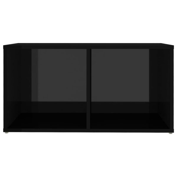 Island TV Cabinets 2 pcs Engineered Wood – 72x35x36.5 cm, High Gloss Black