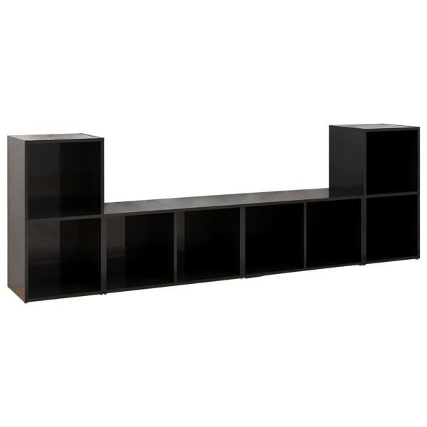 Westmont TV Cabinets 4 pcs 72x35x36.5 cm Engineered Wood – High Gloss Black