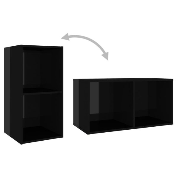 Westmont TV Cabinets 4 pcs 72x35x36.5 cm Engineered Wood – High Gloss Black