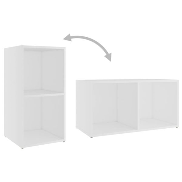 Clayton 3 Piece TV Cabinet Set Engineered Wood – White