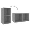Clayton 3 Piece TV Cabinet Set Engineered Wood – Concrete Grey