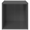 Snyder 5 Piece TV Cabinet Set Engineered Wood – High Gloss Grey