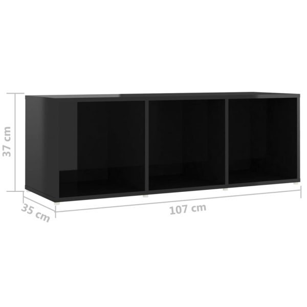 Commack 3 Piece TV Cabinet Set Engineered Wood – High Gloss Black
