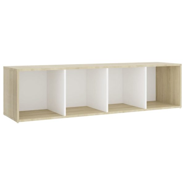 Downers 5 Piece TV Cabinet Set Engineered Wood – White and Sonoma Oak