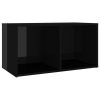 Downers 5 Piece TV Cabinet Set Engineered Wood – High Gloss Black