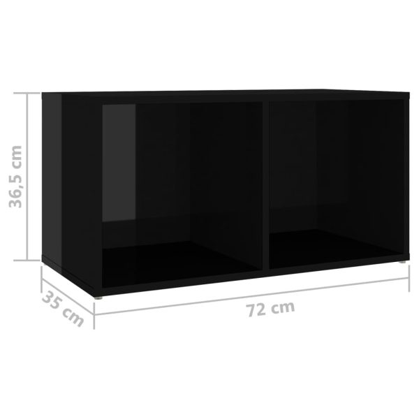 Downers 5 Piece TV Cabinet Set Engineered Wood – High Gloss Black