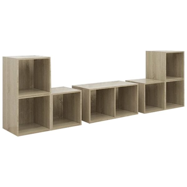 Airds 6 Piece TV Cabinet Set Engineered Wood – Sonoma oak