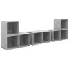 Airds 6 Piece TV Cabinet Set Engineered Wood – Concrete Grey