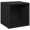 Huddersfield 8 Piece TV Cabinet Set Engineered Wood – Black