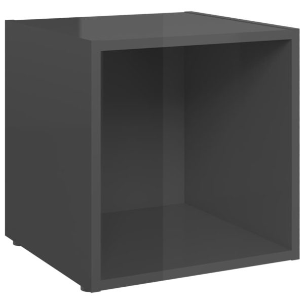 Cascades 4 Piece TV Cabinet Set Engineered Wood – High Gloss Grey