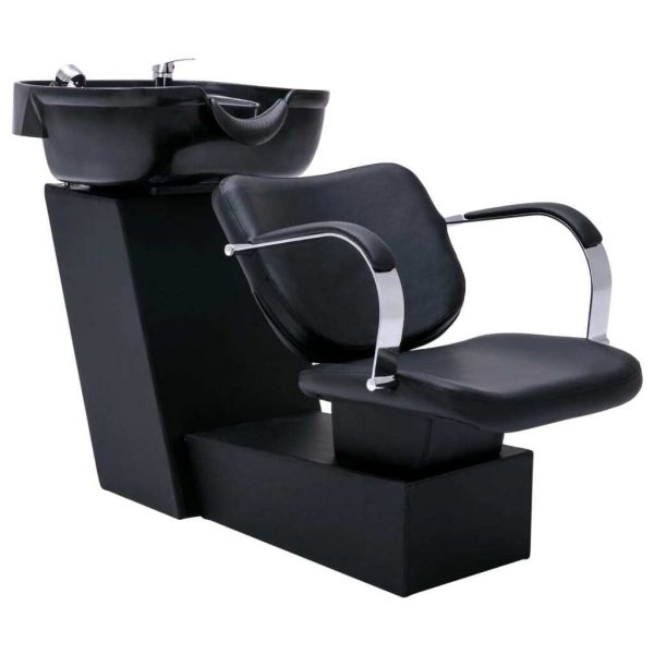 Shampoo Backwash Unit with Salon Chair Faux Leather – with 1 chair