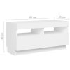 Glocester TV Cabinet with LED Lights 180x35x40 cm – White