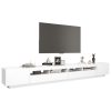 Whickham TV Cabinet with LED Lights 300x35x40 cm – White