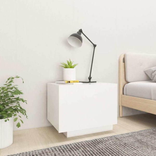 Viera Bedside Cabinet 100x35x40 cm Engineered Wood – White
