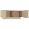 Viera Bedside Cabinet 100x35x40 cm Engineered Wood – Sonoma oak