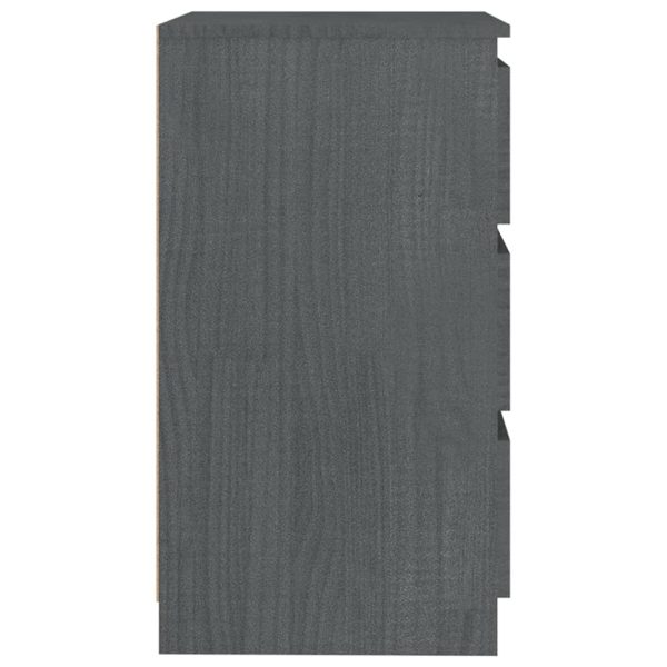 Hannibal Bedside Cabinets 2 pcs 60x36x64 cm Solid Pinewood – Grey