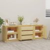 Side Cabinet 180x36x65 cm Solid Pinewood – Brown