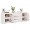Side Cabinet 180x36x65 cm Solid Pinewood – White