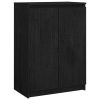 Doraville Side Cabinets 3 pcs Solid Pinewood – Black