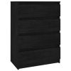 Doraville Side Cabinets 3 pcs Solid Pinewood – Black