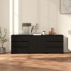 3 Piece Sideboard Engineered Wood – Black