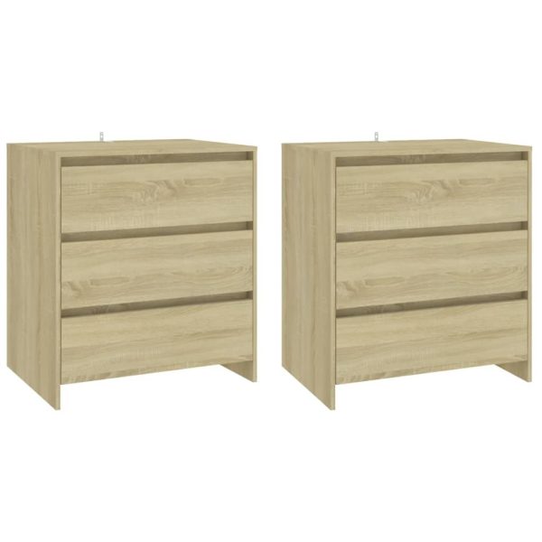 3 Piece Sideboard Engineered Wood – Sonoma oak