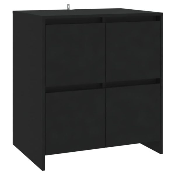 Sideboards 2 pcs 70x41x75 cm Engineered Wood – Black