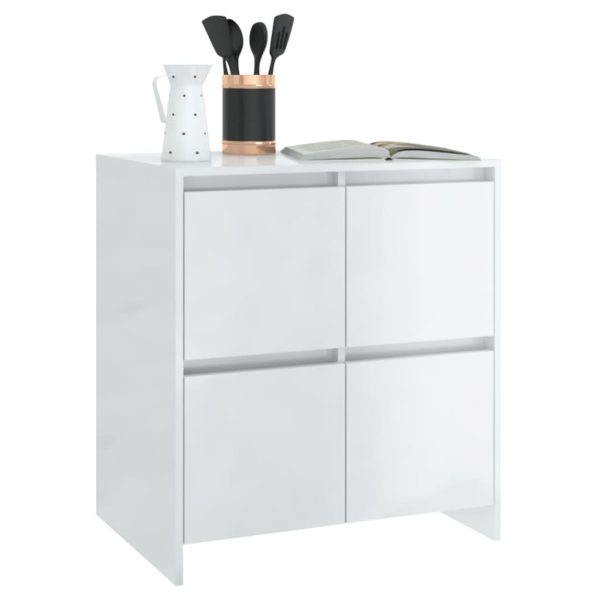 Sideboards 2 pcs 70x41x75 cm Engineered Wood – High Gloss White