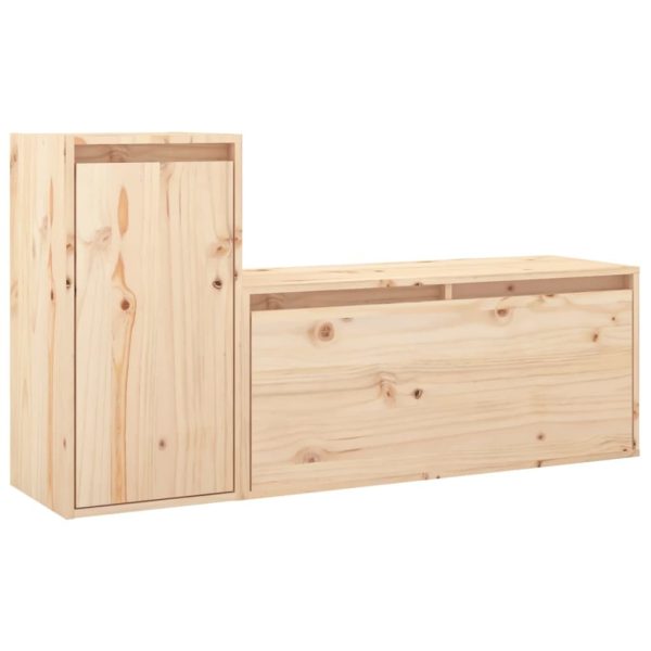 Delavan TV Cabinets 2 pcs Solid Wood Pine
