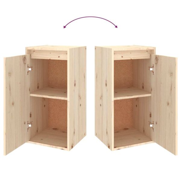 Delavan TV Cabinets 2 pcs Solid Wood Pine – Brown