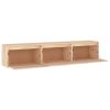 Douglas TV Cabinets 3 pcs Solid Wood Pine – Brown