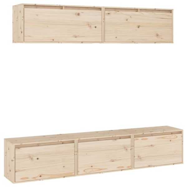 Harlingen TV Cabinets 5 pcs Solid Wood Pine