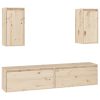Tewkesbury TV Cabinets 4 pcs Solid Wood Pine – Brown