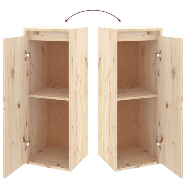 Heysham TV Cabinets 4 pcs Solid Wood Pine – Brown