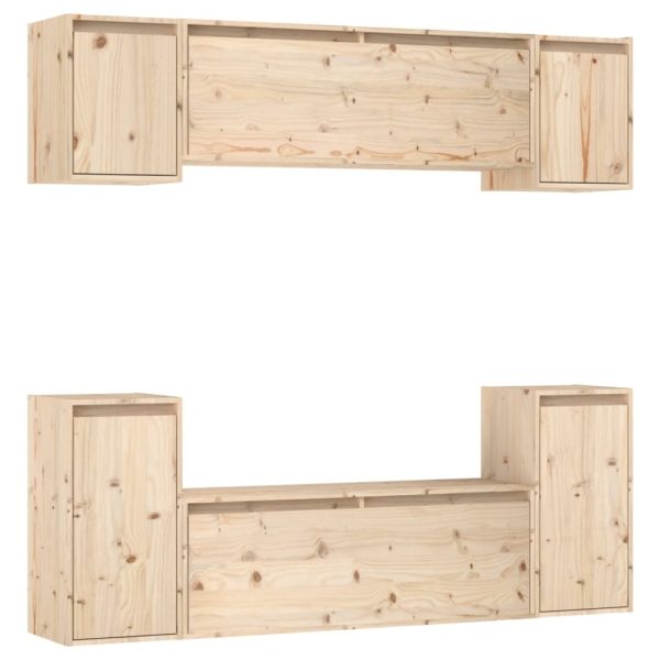 Healdsburg TV Cabinets 6 pcs Solid Wood Pine