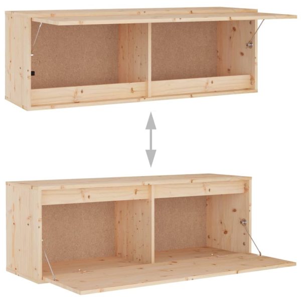 Healdsburg TV Cabinets 6 pcs Solid Wood Pine – Brown