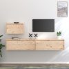 Fontana TV Cabinets 3 pcs Solid Wood Pine – Brown